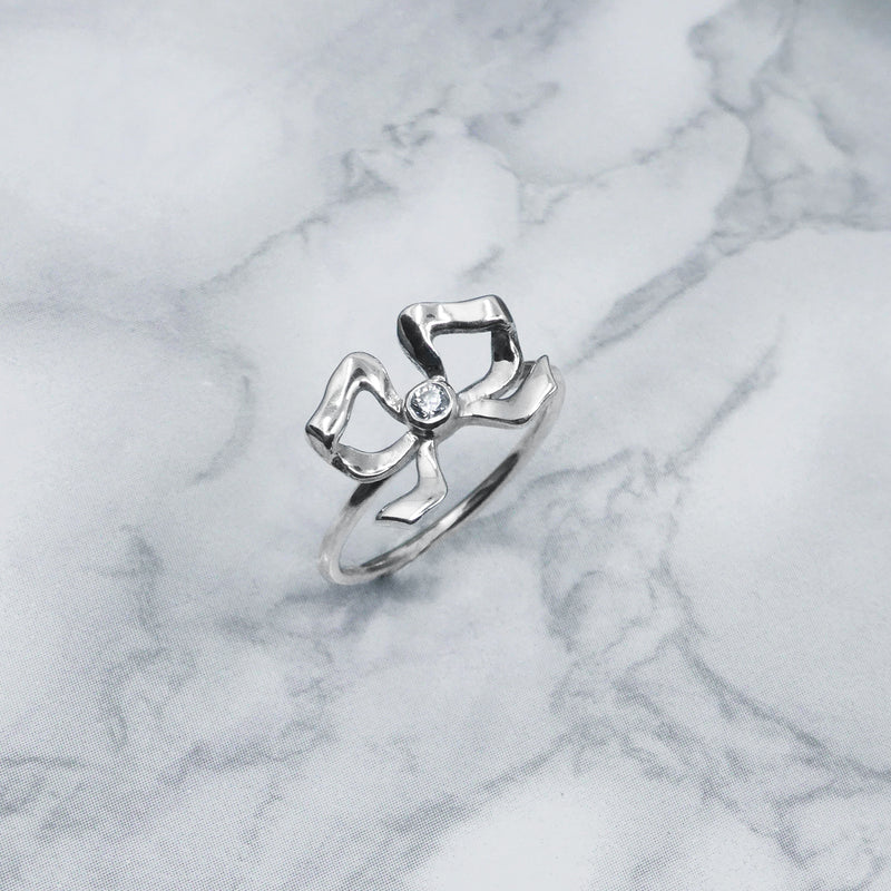 Buy Bow-knot Ribbon Engagement Ring, 2.1 Ct Diamond Ring, 14K White Gold,  Diamond Engagement Ring, Unique Ring, Charming Bow Ring, Gift for Her  Online in India - Etsy